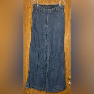 American Eagle Outfitters Women's Denim Blue Trousers